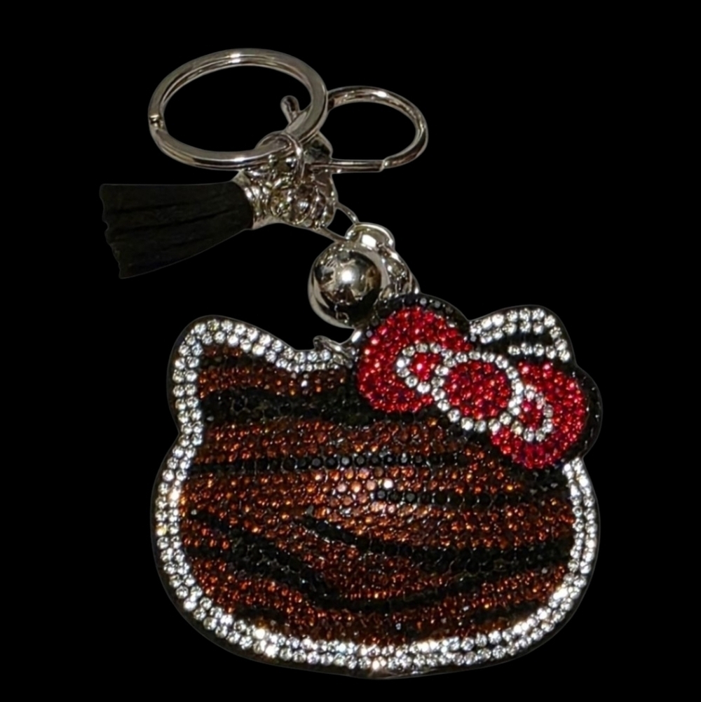 Hello Kitty Tiger Rhinestone Bag Charm | Keychain